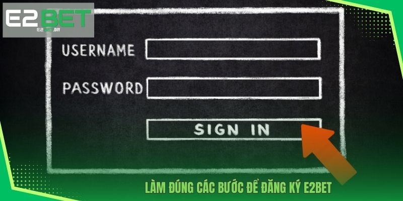 Làm đúng các bước để Đăng ký E2BET 